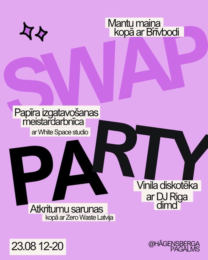 Swap Party poster: the programme